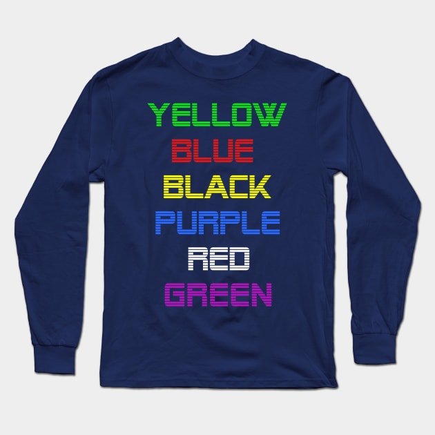 Colourful Colour Game Long Sleeve T-Shirt by Imutobi